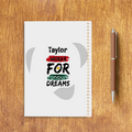 Sketchbook | A5 Spiral Bound | Digital Print Cover | 140 GSM Paper | Unisex | Personalized | Bold | Self-improvement | Everyday | Determined - back - White - mockup 2
