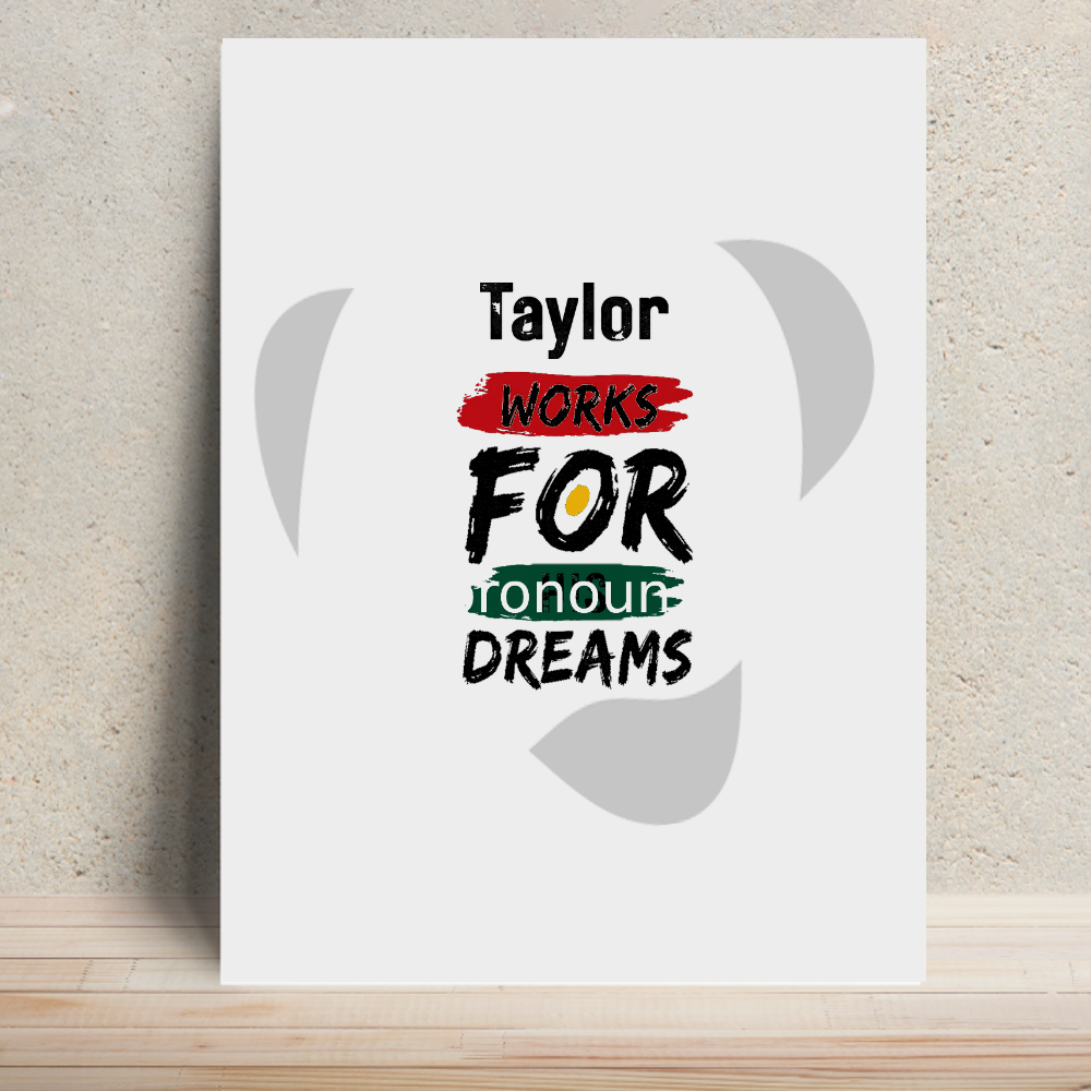 Metal Posters | 8x11.7 & 11.7x15.7 in | 1mm Thick Metal | Magnetic Mount, Waterproof, Glossy Finish | Unisex Home Decor | Personalized | Bold | Self-improvement | Everyday | Determined - front - White - mockup 1