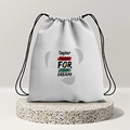 Drawstring Bag | Unisex | 280 GSM Cotton | Sturdy Drawstrings, Heavy-Duty | Printing, Embroidery | Personalized | DTG | Embroidery | Bold | Self-improvement | Everyday | Determined - back - mockup 2