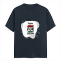 Female Classic Crew T-Shirt | Women's Regular Fit | 180 GSM Bio-Washed Cotton | Double Stitched, Pre-Shrunk | Personalized | DTG | Bold | Self-improvement | Everyday | Determined - front - Navy Blue - mockup 1