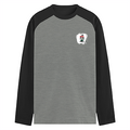 Male Raglan T-Shirt | Men's Regular Fit | 180 GSM Bio-Washed Cotton Blend | DTG Printed | Durable & Pre-Shrunk | Personalized | DTG | Bold | Self-improvement | Everyday | Determined - right pocket - mockup 4