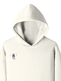 Pullover Hoodie | Unisex Regular Fit | Tri-Layer Cotton Blend | All-Season Comfort, Durable | Adults | Personalized | Bold | Self-improvement | Everyday | Determined - right pocket - Off White - mockup 4