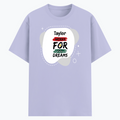 Cotton Stretch T-Shirt | Unisex Fit | 95% Cotton 5% Spandex Blend | DTG Print | Stretchable, Breathable, 240 GSM | Adult | Personalized | Bold | Self-improvement | Everyday | Determined - front - Lavender - mockup 1