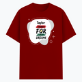 Cotton Stretch T-Shirt | Unisex Fit | 95% Cotton 5% Spandex Blend | DTG Print | Stretchable, Breathable, 240 GSM | Adult | Personalized | Bold | Self-improvement | Everyday | Determined - front - Red - mockup 1