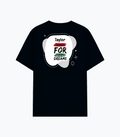 Cotton Stretch T-Shirt | Unisex Fit | 95% Cotton 5% Spandex Blend | DTG Print | Stretchable, Breathable, 240 GSM | Adult | Personalized | Bold | Self-improvement | Everyday | Determined - back - Navy Blue - mockup 2