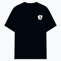 Cotton Stretch T-Shirt | Unisex Fit | 95% Cotton 5% Spandex Blend | DTG Print | Stretchable, Breathable, 240 GSM | Adult | Personalized | Bold | Self-improvement | Everyday | Determined - left pocket - Navy Blue - mockup 3