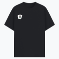 Basic T-Shirt | Unisex Fit XS-2XL | Poly-Cotton Blend Soft Finish | Durable Stitching Lycra Rib Neck | Adults | Personalized | Bold | Self-improvement | Everyday | Determined - right pocket - Black melange - mockup 4