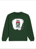 Oversized Sweatshirt | Relaxed Fit, Drop Shoulder | 400 GSM Cotton Blend, DTG Ready | Pre-Shrunk, Durable, Cozy | Unisex Adult | Personalized | Bold | Self-improvement | Everyday | Determined - front - Bottle Green - mockup 1