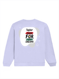 Oversized Sweatshirt | Relaxed Fit, Drop Shoulder | 400 GSM Cotton Blend, DTG Ready | Pre-Shrunk, Durable, Cozy | Unisex Adult | Personalized | Bold | Self-improvement | Everyday | Determined - back - Lavender - mockup 2