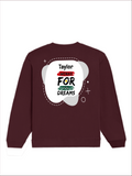 Oversized Sweatshirt | Relaxed Fit, Drop Shoulder | 400 GSM Cotton Blend, DTG Ready | Pre-Shrunk, Durable, Cozy | Unisex Adult | Personalized | Bold | Self-improvement | Everyday | Determined - back - Maroon - mockup 2