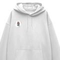 Oversized Hoodie | Relaxed Fit Unisex | 400 GSM Cotton Blend | Pre-Shrunk Drop Shoulder | Adults | Personalized | Bold | Self-improvement | Everyday | Determined - right pocket - White - mockup 4