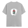 Female Classic Crew T-Shirt | Regular Fit | 180 GSM Bio-Washed Cotton Blend | Double Stitched Seam | Women's | Personalized | Bold | Self-improvement | Everyday | Determined - back - Grey Melange - mockup 2