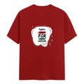 Female Classic Crew T-Shirt | Regular Fit | 180 GSM Bio-Washed Cotton Blend | Double Stitched Seam | Women's | Personalized | Bold | Self-improvement | Everyday | Determined - back - Red - mockup 2