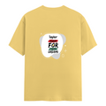 Female Classic Crew T-Shirt | Regular Fit | 180 GSM Bio-Washed Cotton Blend | Double Stitched Seam | Women's | Personalized | Bold | Self-improvement | Everyday | Determined - back - Yellow - mockup 2