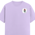 Female Classic Crew T-Shirt | Regular Fit | 180 GSM Bio-Washed Cotton Blend | Double Stitched Seam | Women's | Personalized | Bold | Self-improvement | Everyday | Determined - left pocket - Lavender - mockup 3
