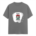 Female Classic Crew T-Shirt | Women's Regular Fit | 180 GSM Bio-Washed Cotton Blend | Pre-Shrunk, Double Stitched | Women | Personalized | Bold | Self-improvement | Everyday | Determined - front - Charcoal Melange - mockup 1