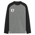 Male Raglan T-Shirt | Men's Regular Fit | 180 GSM Bio-Washed Cotton | Pre-Shrunk, Double Stitched | Full Sleeve | Personalized | Bold | Self-improvement | Everyday | Determined - left pocket - mockup 3