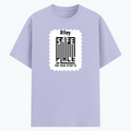 Cotton Stretch T-Shirt | Unisex Adult | 95% Cotton 5% Spandex Blend | 240 GSM, Breathable, Flexible | DTF Print Ready | Personalized | DTF | Minimalist | Trust | Secrets | Everyday | Trusting - front - Lavender - mockup 1