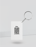 Keychain | Rectangle, Square, Slim Options | Acrylic UV Printed | Fade-Proof, Glossy Finish | Unisex | Personalized | Minimalist | Trust | Secrets | Everyday | Trusting - back_Rectangle - White - mockup 4