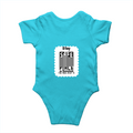 Baby Romper | 0-12 Months Regular Fit | 180 GSM Bio-Washed Cotton Blend | Double Stitched, Pre-Shrunk | Unisex | Personalized | DTF | Minimalist | Trust | Secrets | Everyday | Trusting - back - SkyBlue - mockup 2