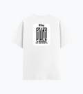 Cotton Stretch T-Shirt | Unisex Fit | 95% Cotton 5% Spandex Blend | Stretchable, Breathable | Adults | Personalized | Minimalist | Trust | Secrets | Everyday | Trusting - Cotton Stretch T-Shirt Puff Black - back - White - mockup 2