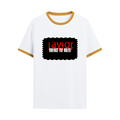 Ringer T-shirt | Unisex | DTG Print | Contrast Trim | Men's, Women's | Personalized | DTG | Bold | Rebellion | Defiance | Everyday | Defiant - front - Mustard yellow off white - mockup 1