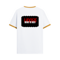 Ringer T-shirt | Unisex | DTG Print | Contrast Trim | Men's, Women's | Personalized | DTG | Bold | Rebellion | Defiance | Everyday | Defiant - back - Mustard yellow off white - mockup 2