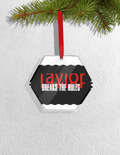 Christmas Ornaments | 3x3-inch | Acrylic UV Printed | Lightweight, Waterproof, Fade-Proof, Satin Ribbon | Unisex Adult | Personalized | Bold | Rebellion | Defiance | Everyday | Defiant - front_Hexagon - Hexagon - mockup 3