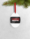 Christmas Ornaments | 3x3-inch | Acrylic UV Printed | Lightweight, Waterproof, Fade-Proof, Satin Ribbon | Unisex Adult | Personalized | Bold | Rebellion | Defiance | Everyday | Defiant - front_Oval - Oval - mockup 4