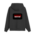 Oversized Hoodie | Relaxed Fit, Drop-Shoulder | 400 GSM Fabric | Warm, Durable | Unisex | Personalized | DTF | Bold | Rebellion | Defiance | Everyday | Defiant - back - Black - mockup 2