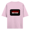 Oversized Standard T-Shirt | Unisex Relaxed Fit | 100% Super Combed Cotton DTG | Soft, Breathable & Durable | Adult | Personalized | DTG | Bold | Rebellion | Defiance | Everyday | Defiant - back - Light Baby Pink - mockup 2