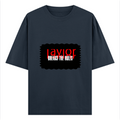 Oversized Standard T-Shirt | Unisex Oversized Fit | 180 GSM 100% Super Combed Cotton | DTF Print | Soft & Durable | Personalized | DTF | Bold | Rebellion | Defiance | Everyday | Defiant - front - Navy Blue - mockup 1