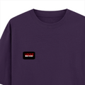 Oversized Classic T-Shirt | Unisex Oversized Fit | 100% Super-Combed Cotton | Pre-Shrunk & Ribbed Neck | Adults | Personalized | DTG | Bold | Rebellion | Defiance | Everyday | Defiant - left pocket - Purple - mockup 3