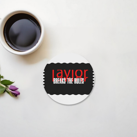 Acrylic Coaster | Standard | Durable Acrylic | UV Printed | Glossy Finish | Fade-Proof | Unisex | Personalized | Bold | Rebellion | Defiance | Everyday | Defiant - front - Circle - White - mockup 1