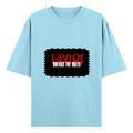 Oversized Classic T-Shirt | Unisex Fit | 100% Super-Combed Cotton | Pre-Shrunk, Double-Stitched | Adults | Personalized | DTF | Bold | Rebellion | Defiance | Everyday | Defiant - front - Baby Blue - mockup 1