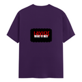 Female Classic Crew T-Shirt | Women's Regular Fit | 180 GSM Bio-Washed Cotton | Double Stitched, Pre-Shrunk | Personalized | DTG | Bold | Rebellion | Defiance | Everyday | Defiant - back - Purple - mockup 2