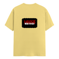 Men's Classic Crew T-Shirt | Regular Fit | 180 GSM Bio-Washed Cotton | DTF Print Ready | Pre-Shrunk, Durable | Personalized | DTF | Bold | Rebellion | Defiance | Everyday | Defiant - back - Yellow - mockup 2