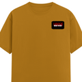 Men's Classic Crew T-Shirt | Regular Fit | 180 GSM Bio-Washed Cotton | DTF Print Ready | Pre-Shrunk, Durable | Personalized | DTF | Bold | Rebellion | Defiance | Everyday | Defiant - left pocket - Mustard Yellow - mockup 3