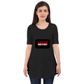 Female Maternity Dress | Regular Fit | Bio-Washed Cotton Blend | Double Stitched Seam | Women | Personalized | DTF | Bold | Rebellion | Defiance | Everyday | Defiant - front - Black - mockup 1