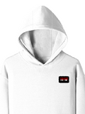 Pullover Hoodie | Unisex Regular Fit | Tri-Layer Cotton Blend | All-Season Comfort & Durable | Unisex | Personalized | DTG | Bold | Rebellion | Defiance | Everyday | Defiant - left pocket - White - mockup 3