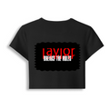 Female Baby Tee | Women's Cropped Fit | Cotton Spandex Blend | Soft Stretch | DTG Printed | Personalized | DTG | Bold | Rebellion | Defiance | Everyday | Defiant - back - Black - mockup 2