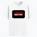 Cotton Stretch T-Shirt | Unisex Fit | 95% Cotton 5% Spandex Blend | DTG Print | Stretchable, Breathable, 240 GSM | Adult | Personalized | DTG | Bold | Rebellion | Defiance | Everyday | Defiant - front - White - mockup 1