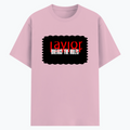 Cotton Stretch T-Shirt | Unisex Fit | 95% Cotton 5% Spandex Blend | Stretchable, Breathable | Adults | Personalized | DTG | Bold | Rebellion | Defiance | Everyday | Defiant - DTG Print - front - Light Baby Pink - mockup 1