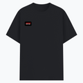 Basic T-Shirt | Unisex Fit | Poly-Cotton Blend | Bio & Silicon Washed | Durable Lycra Rib Neck | Adults | Personalized | DTG | Bold | Rebellion | Defiance | Everyday | Defiant - right pocket - Black melange - mockup 4
