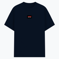 Basic T-Shirt | Unisex Fit XS-2XL | Poly-Cotton Blend Soft Finish | Durable Stitching Lycra Rib Neck | Adults | Personalized | DTG | Bold | Rebellion | Defiance | Everyday | Defiant - front - Navy melange - mockup 1