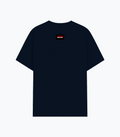 Basic T-Shirt | Unisex Fit XS-2XL | Poly-Cotton Blend Soft Finish | Durable Stitching Lycra Rib Neck | Adults | Personalized | DTG | Bold | Rebellion | Defiance | Everyday | Defiant - back - Navy melange - mockup 2