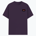 Basic T-Shirt | Unisex Fit XS-2XL | Poly-Cotton Blend Soft Finish | Durable Stitching Lycra Rib Neck | Adults | Personalized | DTG | Bold | Rebellion | Defiance | Everyday | Defiant - left pocket - Purple melange - mockup 3