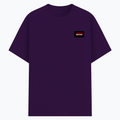 Basic T-Shirt | Unisex Fit XS-2XL | Poly-Cotton Blend Soft Finish | Durable Stitching Lycra Rib Neck | Adults | Personalized | DTG | Bold | Rebellion | Defiance | Everyday | Defiant - left pocket - Purple - mockup 3