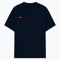 Basic T-Shirt | Unisex Fit XS-2XL | Poly-Cotton Blend Soft Finish | Durable Stitching Lycra Rib Neck | Adults | Personalized | DTG | Bold | Rebellion | Defiance | Everyday | Defiant - right pocket - Navy melange - mockup 4