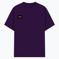 Basic T-Shirt | Unisex Fit XS-2XL | Poly-Cotton Blend Soft Finish | Durable Stitching, Lycra Rib Neck | Adults | Personalized | DTG | Bold | Rebellion | Defiance | Everyday | Defiant - right pocket - Purple - mockup 4